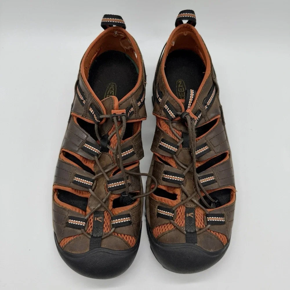 Keen Sandals Men's 11.5 Brown Leather Arroyo II Waterproof‎ Hiking Trail Outdoor